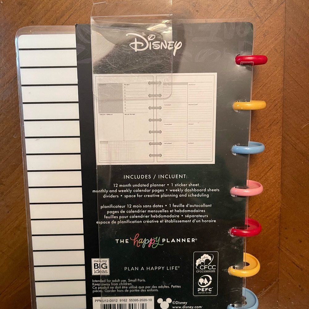 Disney Mini Happy Planner with Colorful Rings - Picture 3 of 3